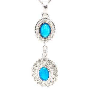 Срібна підвіска 925 проби 3,84 г з ефіопськими блакитними опалами класу AAA та топазами 1,37 карат з колекції 