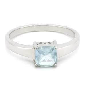 Срібна каблучка 925 проби 3,11 гр. з кенійським аквамарином 0,75 карат