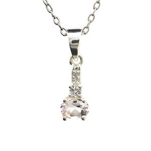 Срібна підвіска 925 проби 1,34 г з бразильським морганітом класу AAAA 0,87 карат