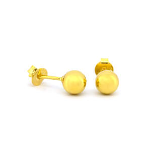 Срібні сережки-пусети 925 проби в позолоті 750 проби 1,4г