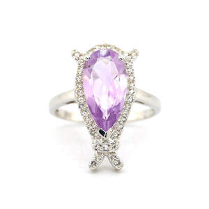 Срібна каблучка 925 проби 4,62 г з марокканським аметистом та топазами 4,2 карат