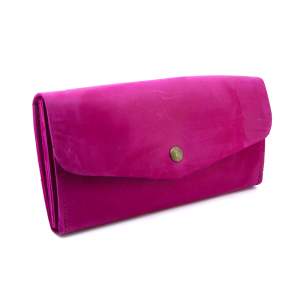 Портмоне Roberto Rietti з натуральної шкіри  кольору фуксії (фуксія антик)