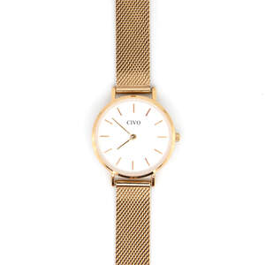 Годинник Chronte Meryl Cuprum-White в позолоті 750 проби