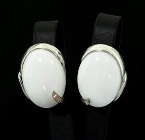 Срібні сережки 925 проби з золотом 375 проби 16,24 г білими Агатами 23,42 карат