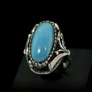 Срібна каблучка 925 проби з золотом 375 проби 6,88 г Бірюзою 4,41 карат