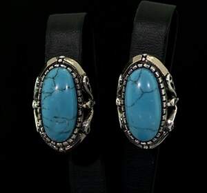 Срібні сережки 925 проби з золотом 375 проби 12,8 г Бірюзою 8,82 карат