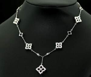 Срібне кольє 925 проби 8,75 г з білими цирконами 2,75 карат 40-45 см