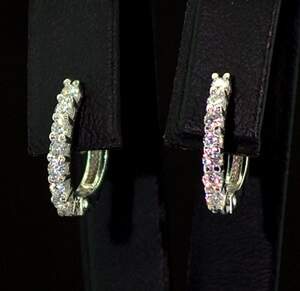 Срібні сережки 925 проби 1,77 г з Муассанітами Кр 57 D/VVS1 0,07 карат Срібні сережки 925 проби 1,77 г з Муассанітами Кр 57 D/VVS1 0,07 карат