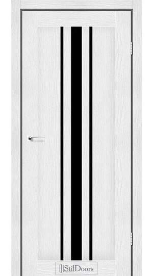 Arizona StilDoors біле дерево скло чорне