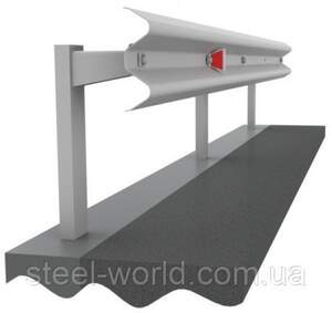 Огородження дорожнє одностороннє металеве оцинк. бар'єрного типу 11ДО бар'єрна огорожа