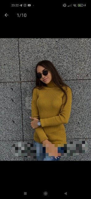 Жіночий в'язана кофта гольф водолазка жіноча