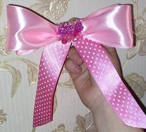 Бант рожевий