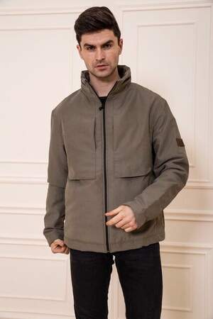 КУРТКА ЧОЛОВІЧА ДЕМІСЕЗОННА БЕЗ КАПЮШОНА КОЛІР ХАКІ