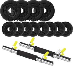 Набор гантелей Energetics 418726-050 Premium Cast Iron Set 20 кг черный