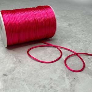 #06 Шнур корсетный (сатиновый, шелковый ) 2мм - малиновый