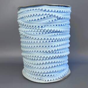 #5 Тесьма с помпонами 13мм (помпоны Ø5мм) - голубой (#264)