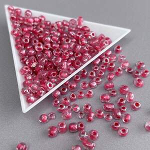 #6/0 Бисер китайский крупный, 450 г - малиновый глянцевый #6/0 Бисер китайский крупный, 450 г - малиновый глянцевый
