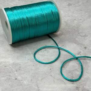 #68 Шнур корсетный (сатиновый, шелковый ) 2мм - морская волна #68 Шнур корсетный (сатиновый, шелковый ) 2мм - морская волна