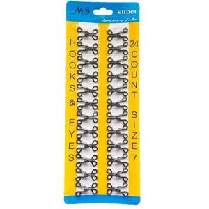 #7 крючки, застежки для одежды Sindtex черные 24шт #7 крючки, застежки для одежды Sindtex черные 24шт