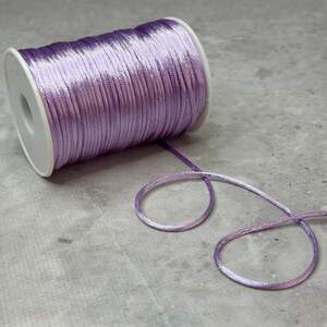 #80 Шнур корсетный (сатиновый, шелковый ) 2мм - сиреневый #80 Шнур корсетный (сатиновый, шелковый ) 2мм - сиреневый