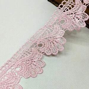 (1 м) Кружево макраме Sindtex 6см (13м) Цвет - Розовый (М729-42-004)