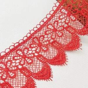 (1 м) Кружево макраме Sindtex 7см (13м) Цвет - Красный (М729-64-026)