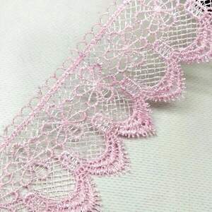 (1 м) Кружево макраме Sindtex 7см (13м) Цвет - Розовый (М729-64-093)