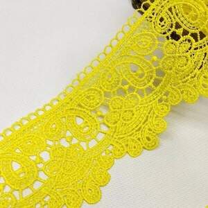 (1 м) Кружево макраме Sindtex 8см (13м) Цвет - Желтый (М729-66-143)