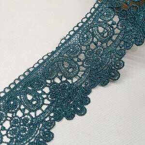 (1 м) Кружево макраме Sindtex 8см (13м) Цвет - Зеленый (М729-66-062)