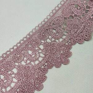 (1 м) Кружево макраме Sindtex 8см (13м) Цвет - Пыльная роза (М729-66-091)