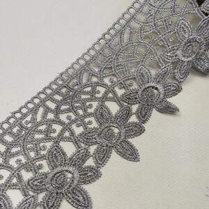 (1 м) Кружево макраме Sindtex 9см (13м) Цвет - Серый (М729-93-180)