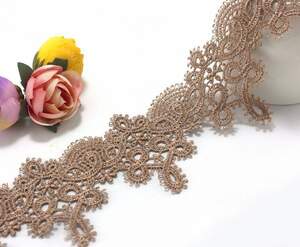 (1 метр) Кружево макраме 6см Фелиция Цвет - Капучино