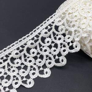 (1 метр) Кружево макраме 7см Сандра - Айвори