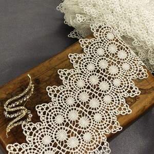 (1 метр) Кружево макраме Sindtex 10см Цвет - Айвори (21М-Y12168-1)