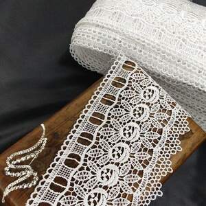 (1 метр) Кружево макраме Sindtex 10см Цвет - Белый (09М-Y10093-1)