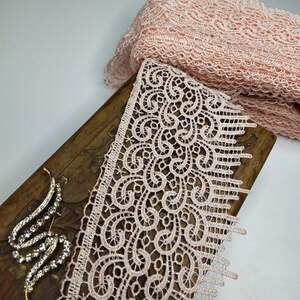 (1 метр) Кружево макраме Sindtex 10см Цвет - Персик (36М-SF-3998-8)