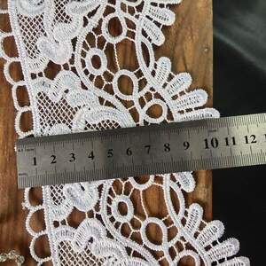 (1 метр) Кружево макраме Sindtex 11см Цвет - Белый (46М-D22884-1)