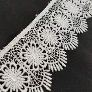 (1 метр) Кружево макраме Sindtex 5см Цвет - Белый (17М-XR11641A-1)