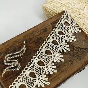 (1 метр) Кружево макраме Sindtex 5см Цвет - Молочный (01М-Y10495-5) (1 метр) Кружево макраме Sindtex 5см Цвет - Молочный (01М-Y10495-5)