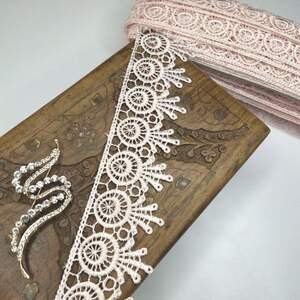 (1 метр) Кружево макраме Sindtex 5см Цвет - Пудра (26М-H1931М-11)