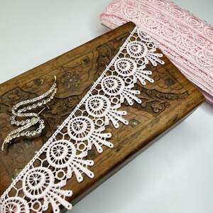 (1 метр) Кружево макраме Sindtex 5см Цвет - Розовый нежный (26М-H1931М-3)