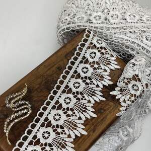 (1 метр) Кружево макраме Sindtex 6,5см Цвет - Грязно-белый (05М-XR13023-4)