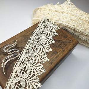 (1 метр) Кружево макраме Sindtex 6см Цвет - Молочный (28М-Y10494-9)