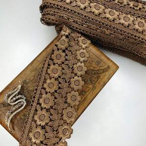 (1 метр) Кружево макраме Sindtex 7,5см Цвет - Золотой (25М-F1375E1-4)