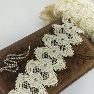 (1 метр) Кружево макраме Sindtex 7см Цвет - Молочный (10М-L0434-4)