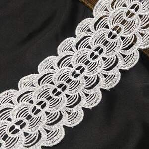 (1 метр) Кружево макраме Sindtex 9см Цвет - Белый (30М-Y11561-3)