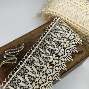 (1 метр) Кружево макраме Sindtex 9см Цвет - Молочный (24М-H13115-2)