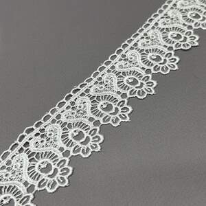 (1 метр) Кружево макраме4 см Цвет - Айвори
