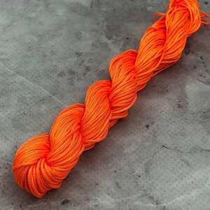 (12 метров) Шнур нейлоновый, капроновый (шамбала) 1,5 мм - Оранж неон
