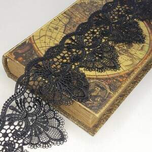 (1м) Кружево макраме Sindtex 10см Цвет - Черный (М729-101-039)